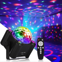 Luce da discoteca, luci per feste, palla da discoteca, luce da DJ, luce LED ad attivazione sonora con telecomando per feste da ballo e Halloween