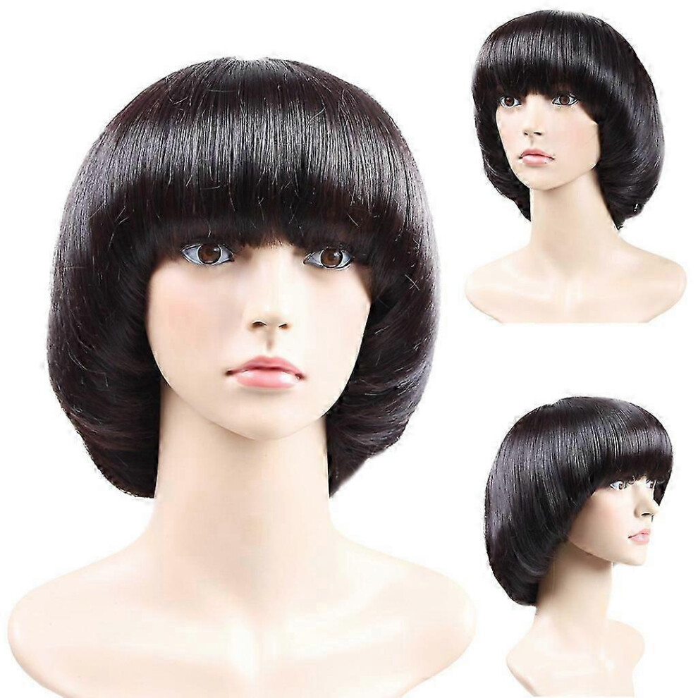Unisex Brown Wig Fashion Synthetic Bob Wig Natural Hair Wigs