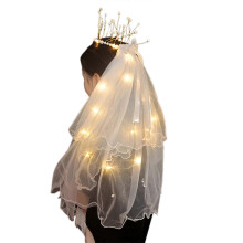 Light Up Wedding Veil Led Bridal Veil Bride Wedding Veil Bridal Veil Crowns Wedding Tiara Veil Light Up Veil Bride Multicolor