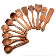 Wooden Spoons for Cooking,12 Pack Wooden Utensils for Cooking Kitchen Utensils Set Wooden Cooking Utensils Spatulas