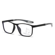 Progressieve multifocus leesbrillen met blauwlichtfilter voor heren en dames, ultralicht TR-montuur, anti-blauwlichtfilter voor presbyopie +200 grade
