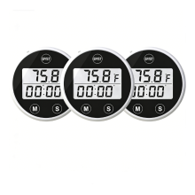 3x Drijvende waterthermometer met timer voor jacuzzi en dompelbad, waterdicht, gemakkelijk afleesbaar LCD-scherm.