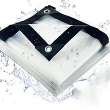 Clear Waterproof Tarp Heavy Duty Transparent Tarpaulin with Rustproof Grommets for Patio Camping 3x3m