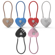 6 Pcs Heart Padlock Small Metal Heart Shaped Padlock Mini Code Lock for Jewelry Storage Box Diary Book,Mix