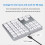 Dual Bluetooth Numeric Keypad compatible 2.4Ghz Wireless Keyboard Silver &amp; White 2