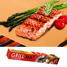 BBQ Grill Mat Set 13x15.75in Nonstick Heat Resistant 260C Dishwasher Safe Reusable PTFE 3pcs