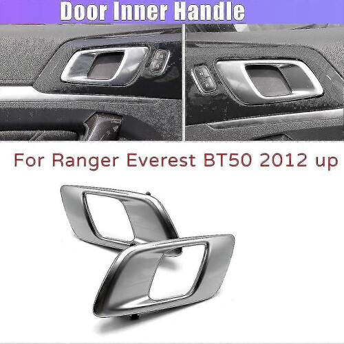 Car Interior Door Handle compatible Ford Ranger Left Side Silver Grey 1