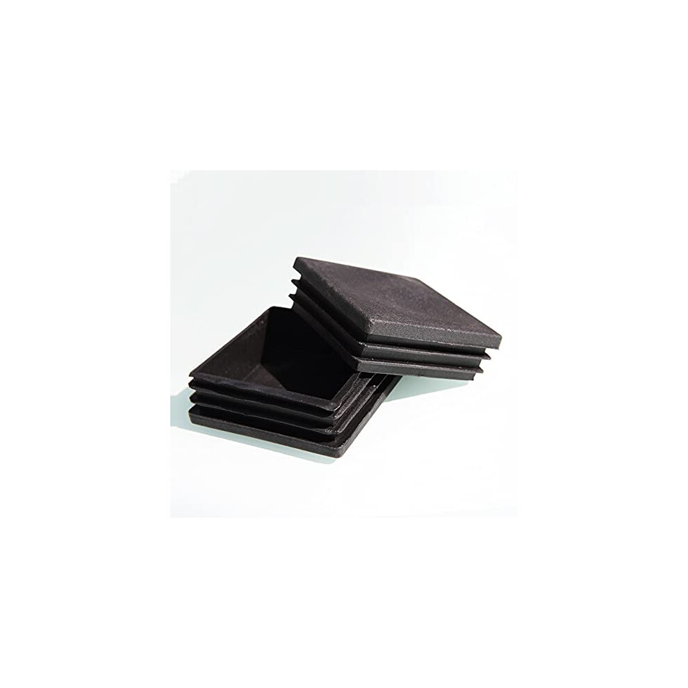 10Pcs Square Tube Inserts 50X50mm Black Plastic End Caps For Chair And Table Legs, AntiâSlip Dustproof Seal 9771547790402