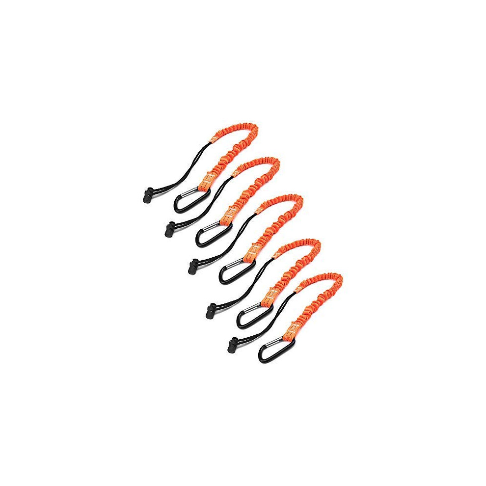Shock Absorbing Retractable Tool Lanyard With Carabiner, Quick Release Safety Tether 10Kg Load Capacity 9073542937630