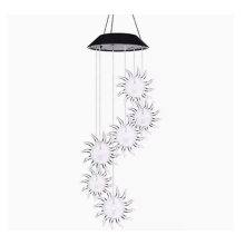 Wind Chime Lights Solar Powered Outdoor Lighting Home Use for Garden Sun Theme
