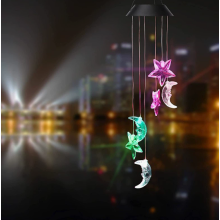 Wind Chime Lights Solar Garden Decoration Home Use for Yard Star and Moon Style