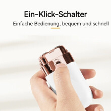 Elektrischer Damenrasierer mit ergonomischem Design, zwei Edelstahlklingen, leisem Motor, wasserdich
