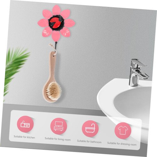 Colorful Flower Shaped Wall Hooks Decorative Coat Hooks for Entryway Kitchen SpaceSaving Storage 2