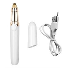 (weiß) USB-wiederaufladbarer elektrischer Augenbrauentrimmer, Rasierer, Haarentfernung, tragbares Ma
