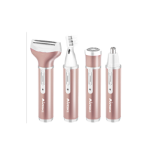 Epilierer-Set, elektrischer Rasierer, kabellos, wasserdicht, 4-in-1-Rasierer inklusive Nass- und Tro