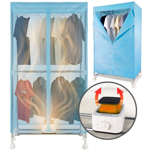 Gr8 Home 1500W Heated Clothes Airer Dryer Rack Blue
