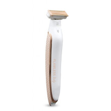 Wiederaufladbarer Damenrasierer und Trimmer von Flawless Body, Weiß/Roségold