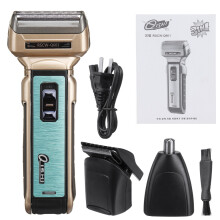 Rasoio elettrico senza fili 3 in 1: rifinitore per barba e peli del naso per la rimozione dei peli