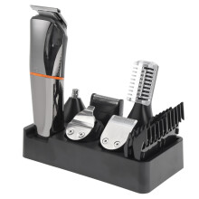 Tagliacapelli ricaricabile 6 in 1 con display LCD, impermeabile, per barba, naso e orecchie.
