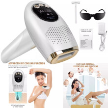 IPL-Haarentfernungsgerät, 3-in-1-Laser-Haarentfernungsgerät mit max. 15 J für Frauen und Männer, Ges