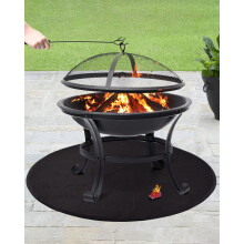 Fire Pit Mat 30 Inch Round Heat Resistant up to 1000F Protects Deck and Patio Easy Clean Durable Design