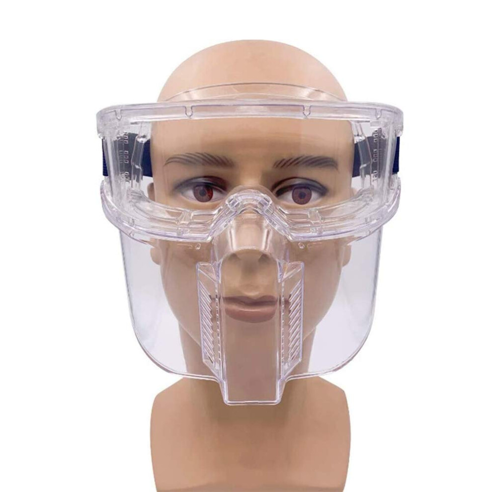 Antifog Full Face Shield For Adults, Reusable Clear Face Cover With Wide Vision And Scratch Resistance 9073542938545