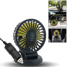 12V Portable Car Cooling Fan, Cigarette Lighter Plug, 360 Rotatable for Vehicle Truck SUV – Strong Airflow