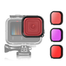 Wasserdichter Tauchfilter für GoPro Hero 11/10/9 Red