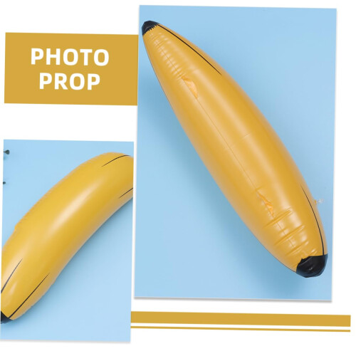 2pcs Inflatable Banana Pool Float for Party Decorations, Durable PVC Dual Purpose Design 2