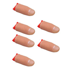 6Pcs Magic Thumb Tip Set for Vanishing Silk Tricks, BeginnerFriendly Reusable Magic Prop for Magicians
