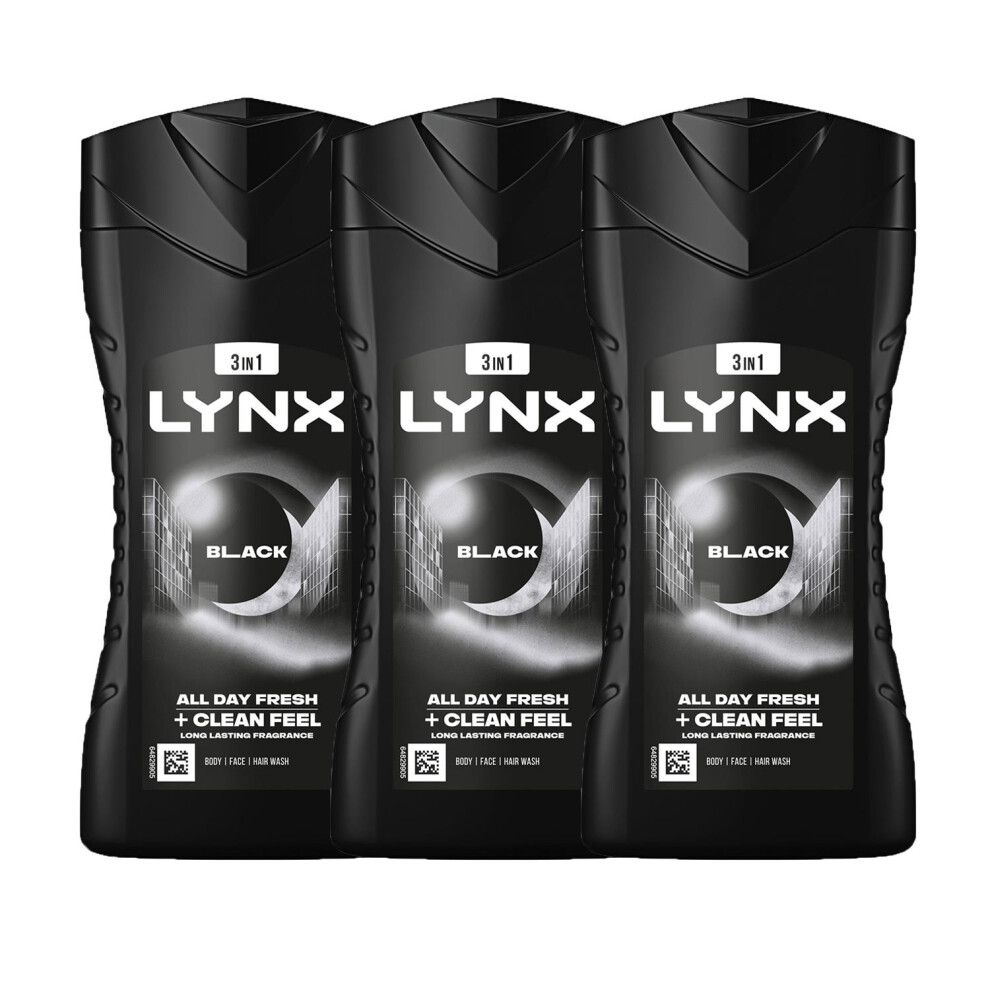Lynx Black 12Hr Refreshing Frozen Pear & Cedarwood Body Wash 225Ml