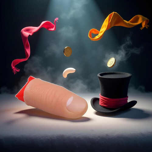 6Pcs Magic Thumb Tip Set for Vanishing Silk Tricks, BeginnerFriendly Reusable Magic Prop for Magicians 2