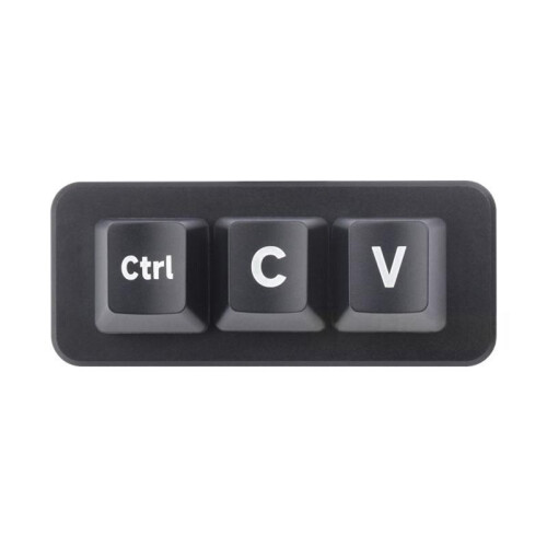 RP2040 3-Key Programmable Shortcut Keyboard, Ctrl C/V Macro Pad for Programmers, Plug-and- 2