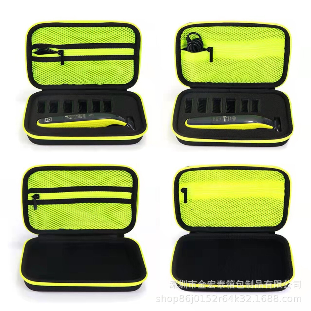 Black Portable Hard Shell Men's Shaver Bag For Electric Razors & Clippers