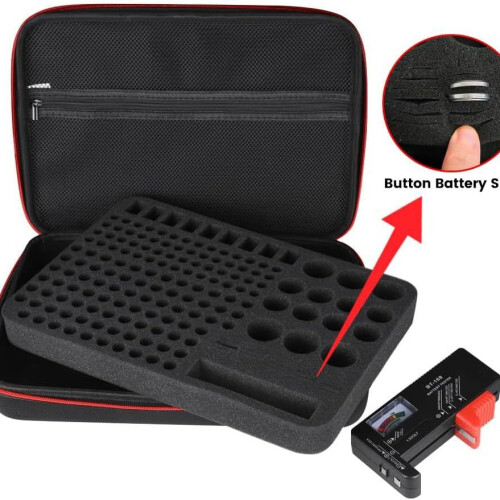 Portable Battery Storage Box with Tester for AA/C Batteries 1