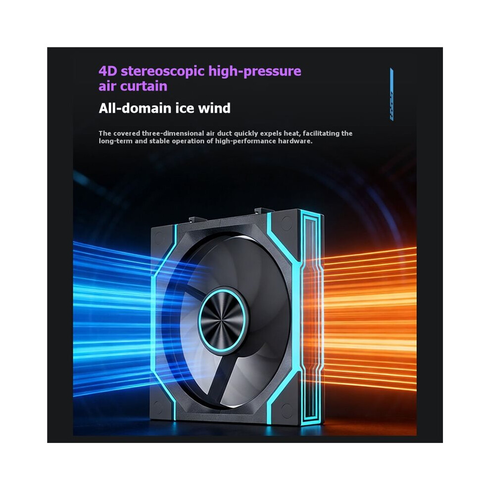 Pc Water Radiator ARGB Cooling Fan 120mm PWM Silent Modular Stackable Splicing RGB Fans ...