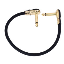 30cm Flat Gold Guitar Patch Cable for Effect Pedals & Power Supply Accessory