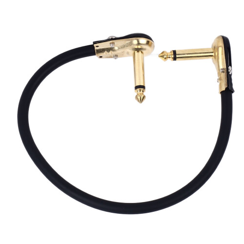 30cm Flat Gold Guitar Patch Cable for Effect Pedals & Power Supply Accessory