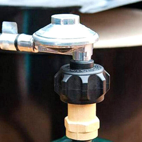 Solid Brass Propane Refill Adapter for QCC1 Tank, Fast Safe Refilling with Automatic Shutoff 1