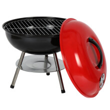 NC 14 Inch Portable Charcoal Grill with Adjustable Airflow, Durable Enamel Coating for Outdoor BBQ