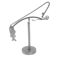 Kinetic Fisherman Desk Toy Metal Balancing Sculpture for Stress Relief and Home Office Decoration