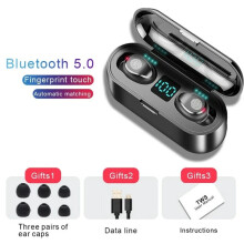 (Black, For Galaxy A73) Bluetooth 5.0 Earphones with Charging Case, Earbuds for Samsung – Wireless Stereo