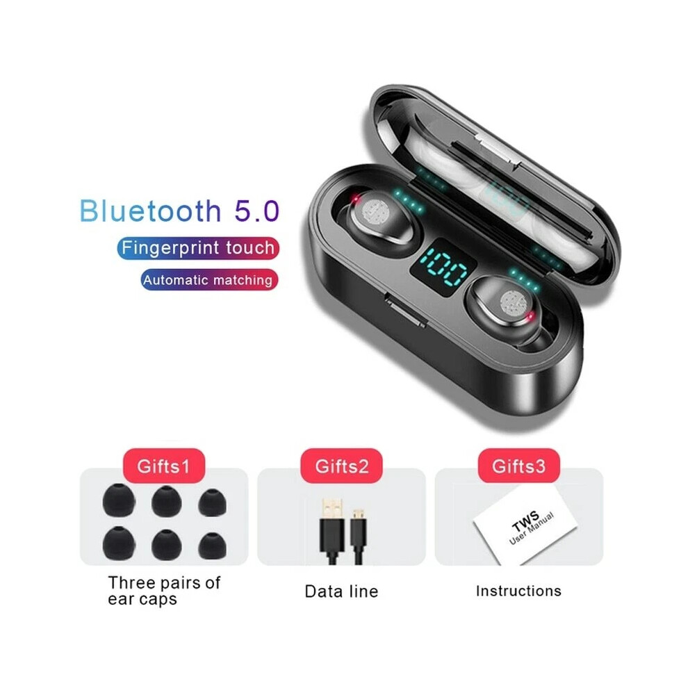 (, For Galaxy A73) Bluetooth 5.0 Earphones With Charging Case, Earbuds For Samsung Â Wireless Stereo Black 5305266736065