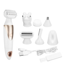 5-in-1 elektrische neushaartrimmer, epilator voor het lichaam, wenkbrauwtrimmer en scheerapparaat vo