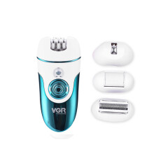 VGR 4-in-1 Epilierer für Damen, 100–240 V, USB-wiederaufladbar, elektrisches Haarentfernungsgerät, m
