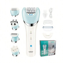 (mit Verpackung) VGR Epilierer 5 in 1 Elektrischer Epilierer für Damen, Haarentferner für Beine und