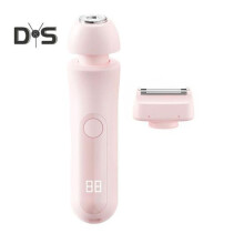 (Pink) Elektrischer Doppelkopf-Rasierer für Damen, USB-aufladbar, wasserdicht, tragbar, für Gesicht,