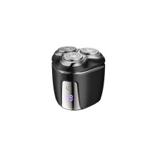 Tragbarer Elektrorasierer für Herren. LCD-Display, wasserdicht, magnetischer Scherkopf, USB-C-auflad