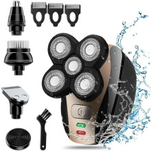 Kopfrasierer für Männer mit Glatze, 5-in-1-Akku-Barttrimmer, wasserdichter Elektrorasierer