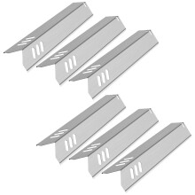 Stainless Steel Heat Plates 15 Inch BBQ Grill Replacement Parts for DynaGlo, Rust Resistant 6 Pack
